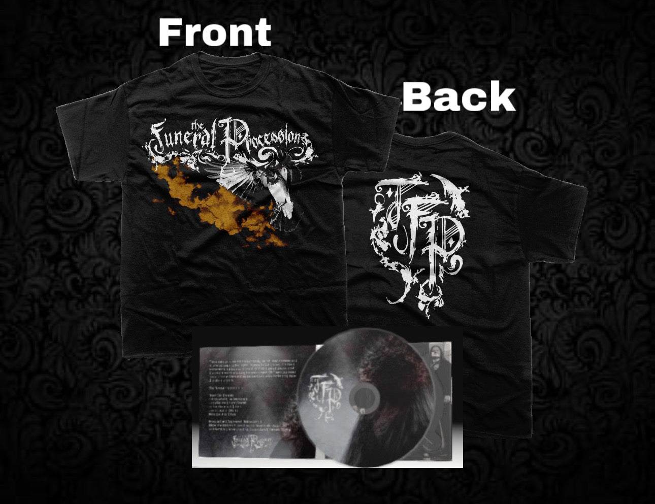 Raven Shirt, Physical Cd and 2 Sticker Bundle